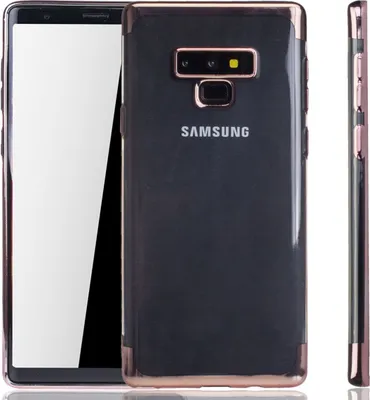 Produktbild von Handyhülle für Samsung Galaxy Note 9 Rose Pink - Clear - TPU Silikon Case Backcover Schutzhülle in Transparent Rose Pink