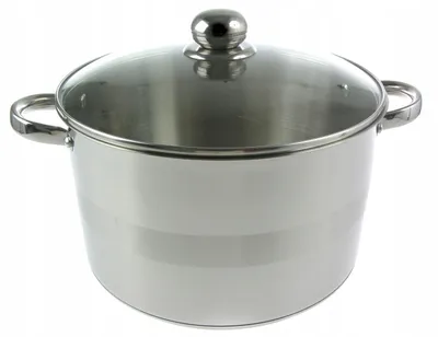 Zdjęcie produktu dla GARNEK Stalowy GRUBE 7x DNO z POKRYWKĄ 10L 28cm INDUKCJA GAZ 9309