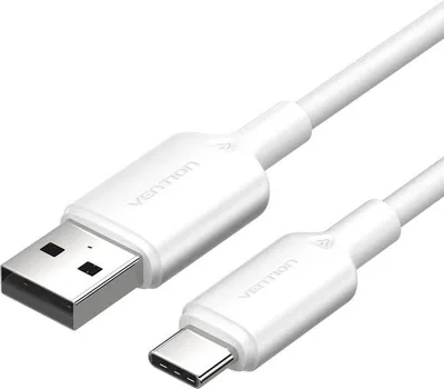 Image de Câble Usb 2.0 A vers Usb-C 3A Vention Ctqwf 1M (Blanc)
