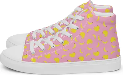 Produktbild von Mr. & Mrs. Panda Damenschuhe Bananen Staude Größe 38 - Rosa - Geschenk, Damen Sneaker, Muster, Stoffsneaker, Halbschuhe, Leinenschuhe