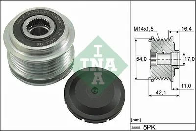 Produktbild von INA Generatorfreilauf Riemenscheibe Lichtmaschine für ALFA ROMEO GIULIETTA (940)