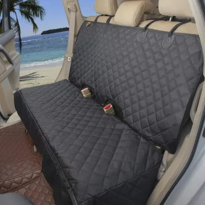 Productafbeelding van Autostoelhoes Hond - Beschermhoes Bank - Veilig Reizen - Waterdicht Antislip - 142 cm x 1245 cm - Zwart