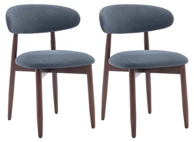 Produktbild von COLAMY 2er Set Esszimmerstühle, robust und elegant, im minimalistischen skandinavischen Stil, ideal für Esszimmer und Küche, Blau