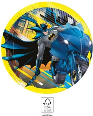 Immagine prodotto di Procos Piatti da festa ufficiali di Batman 8 pezzi colorati 23 cm