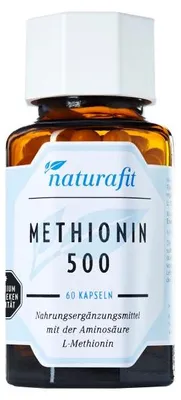 Zdjęcie produktu dla naturafit Metionina 500 kapsułek, 60 kapsułek