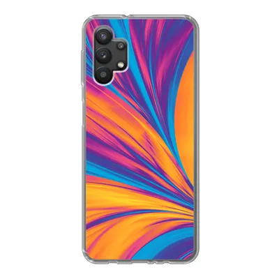 Produktbild von MuchoWow® Handyhülle Schutzhülle Hülle für Samsung Galaxy A32 5G Federn - Regenbogen - Neon - Abstrakt Silikon Softcase Handy Hülle - Softcase