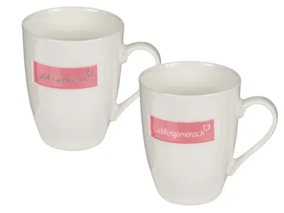 Produktbild von Becher »Lieblingsmensch«, rosa.