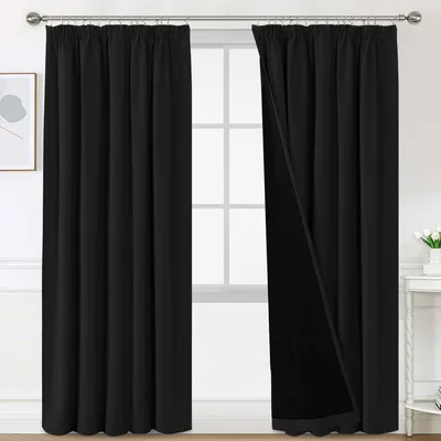 Image de Rideau moderne pour salon - Rideaux occultants 100% - Lot de 2 - Rideaux isolants thermiques pour intérieur - Rideau pour fenêtre - Chambre