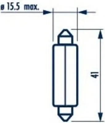 Produktbild von 1x NARVA S Kennzeichenbeleuchtung Birne 24V 18W SV8,5 17522