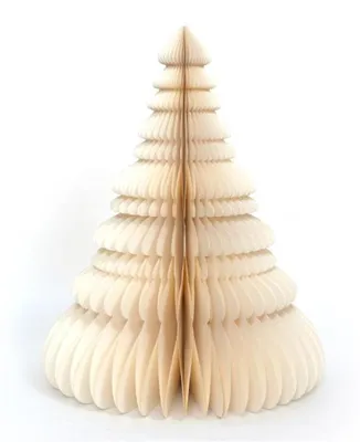 Only Natural – Wabenpapier-Weihnachtsbaum – Elfenbein – 45 cm – Ansicht 1