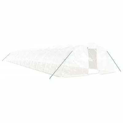 Zdjęcie produktu dla vidaXL Szklarnia z ramą stalową biała 120 m² 24x5x2,3 m