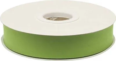 Produktbild von 20m Schrägband PolyBaumwolle unifarben 20mm breit gefalzt Einfassband Farbwahl, Farbe:gelbgrün