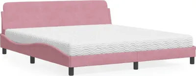 Immagine prodotto di vidaXL Letto con materasso "Dover" rosa 180x200 cm in velluto