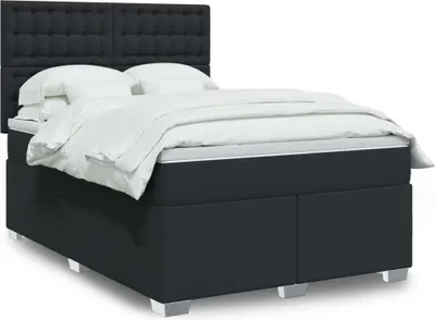 Produktbild von Maison Exclusive - Boxspringbett mit Matratze Schwarz 140x200 cm Kunstleder