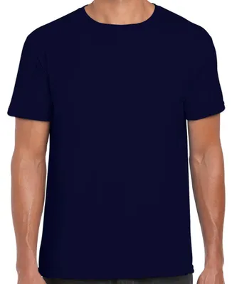 Image de T-shirt "Softstyle" Gildan, modèle unie pour hommes et femmes, référence LT1360 (taille 5XL), couleur bleu marine