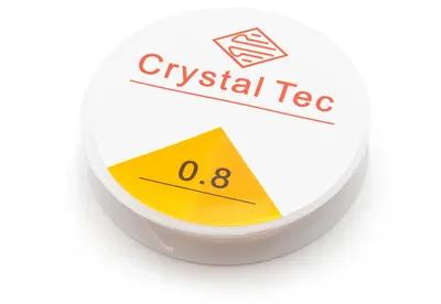Produktbild von Vintageparts Elastikband 0,8 mm transparent, 6 m Rolle Kunststoff Schmuckschnur