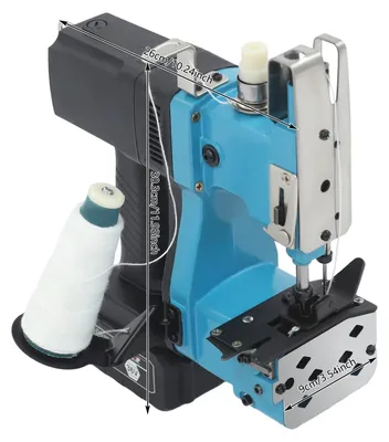 Productafbeelding van Draagbare naaimachine, hoge snelheid, compact ontwerp, blauw