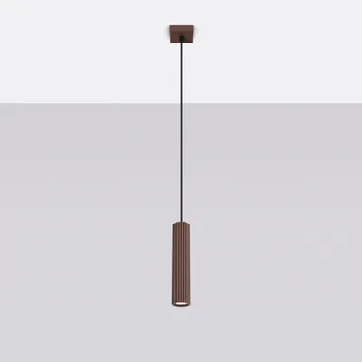 Produktbild von Pendelleuchte KARBON 1 braun 1xGU10 10W Aluminium 118x8x8cm Sollux Lighting