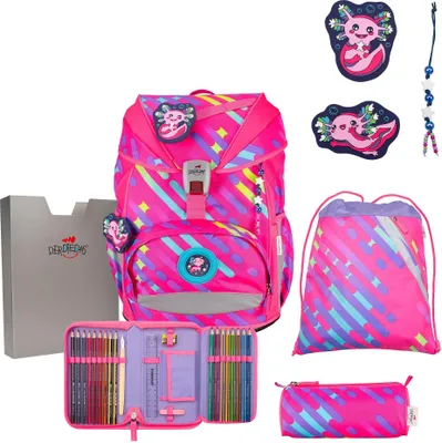 Produktbild von DerDieDas ErgoFlex Light NEON Punkie Schulranzenset 5-teilig