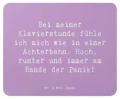 Produktbild von Mr. & Mrs. Panda Mousepad Spruch Klavier Achterbahn - Lavendeltraum - Geschenk, Musiker, Mouse Pad, Musik, Mauspad, Spielen lernen, Pianomusik, pc, Musikfreude, laptop