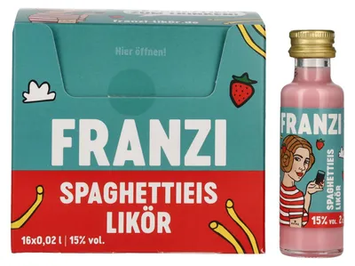 Image de Franzi Spaghettieis Likör 15% Vol. 16x0,02l