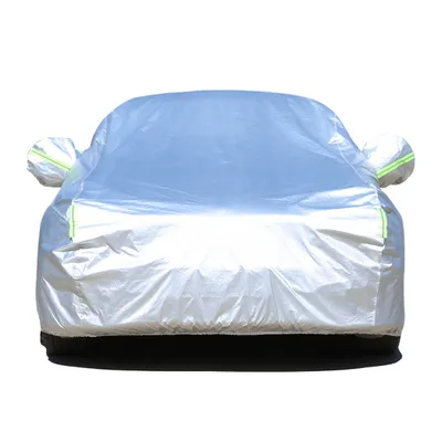 Produktbild von Ganzgaragen, Autoplane, Autoabdeckung, Wasserdicht, Autohülle, Staubdicht, Kratzfest, Reflektorstreifen, UV-Schutz-Vollgarage, 530×200×150 cm, Silber