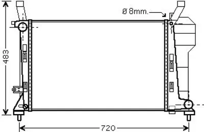 Produktbild von DIEDERICHS DCM2414 Kühler Wasserkühler Motorkühler passend für MERCEDES-BENZ A-Klasse (W169) B-Klasse (W245)