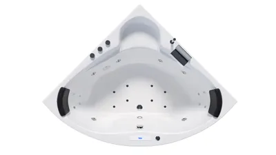 Produktbild von Eck Whirlpool Selene 140x140x59 Germany 22 Düsen mit Armatur : Mit Armaturen Varianten: Mit Armaturen