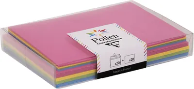 Produktbild von Pollen 5x Set mit 20 Umschlägen 114x162mm + 20 Karten 110x155mm Sommer - 20917C