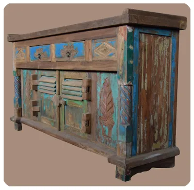 Produktbild von Massivholz-Kommode "Java 2" aus Alt-Teakholz I Stil: Vintage - Boho - Shabby I Simandra