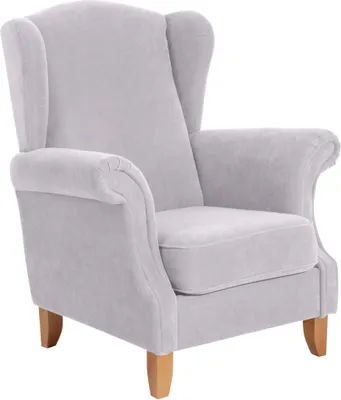 Produktbild von Ohrensessel Katria Bezug Veloursstoff Buche natur / silber 22842