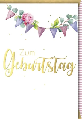 Produktbild von Geburtstag - Glückwunschkarte im Format 11,5 x 17 cm mit Umschlag