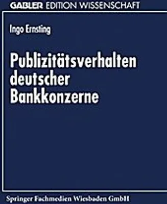 Obrázok produktu pre Publizitätsverhalten deutscher Bankkonzerne