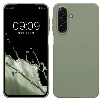 Produktbild von kwmobile Handyhülle für Samsung Galaxy A17 4G / 5G Hülle - TPU Case - Kabelloses Laden - Schutzhülle Cover in Graugrün