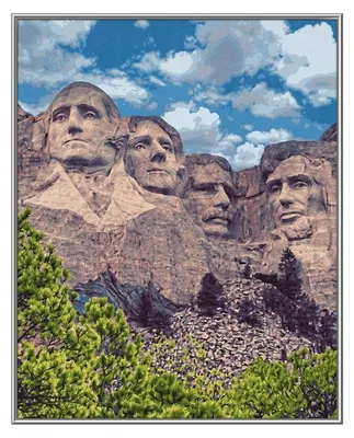 Image de Schipper 609130895 - Peinture par numéros : Mont Rushmore - 40 x 50 cm - Inclut les couleurs et le pinceau
