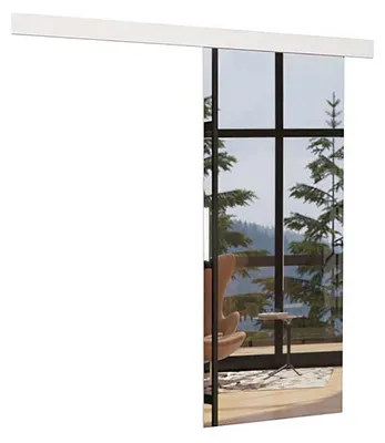 Produktbild von Schiebetürsystem Innentür Tess 86x1,6x205cm weiß inklusive Schiebesystem (18295)