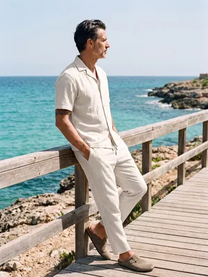 Produktbild von OMBRE Herrenhose Regular Fit Freizeit OM-PACP-0312 cream L
