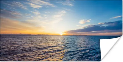 Produktbild von MuchoWow® Poster Sonne - Meer - Licht 160x80 cm - Foto Poster
