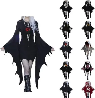 Immagine prodotto di Costume da strega sexy da donna - Costume di Halloween da donna - Costume da festa - Costume da notte - Travestimento da donna - Costume da cosplay - Costume da donna per Halloween