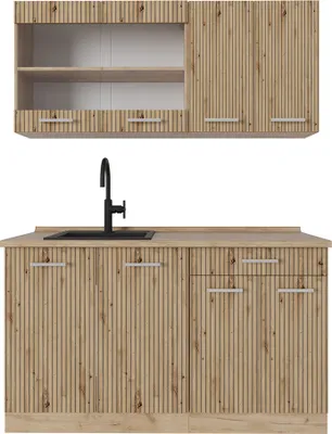 Produktbild von Küchenzeile Vicco R-Line Artisan-Eiche/Goldkraft Eiche 140 cm , AP Eiche, Model 48906