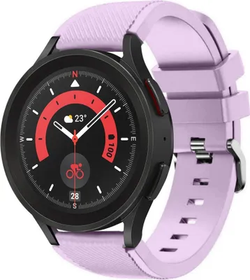 Produktbild von Strap-it Samsung Galaxy Watch 5 Pro Silikonarmband (Lila)