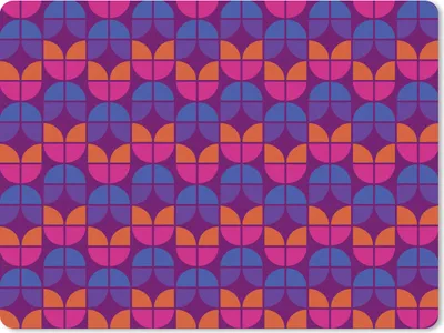 Produktbild von MuchoWow® Mauspad Mousepad Tulpen - Muster - Retro 23x19 cm - Mousepads - Maus Mat - Pad - Mausunterlage - Schreibtischunterlage - Mauspad