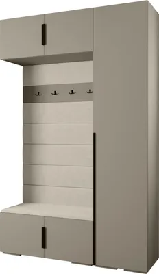 Produktbild von MEBLE KRYSPOL Inova 1 Möbelset Garderobe, 236,7x150x47cm - Kaschmir, Manila 02, Schwarz