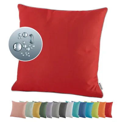 Produktbild von heimtexland ® OUTDOOR Lounge Dekokissen LOTUS EFFEKT 45x45 Garten Kissen Outdoorkissen Typ551 Rot