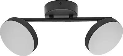 Produktbild von LEDVANCE Decor Spot Moon Leuchte schwarz, 2 verstellbare Leuchtenkopfe, 10.5 W, 560 lm, 3000 K, Gehäuse aus Metall, funktionales und minimalistisches Design, einfache Montage, LED nicht austauschbar