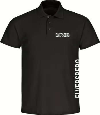 Produktbild von multifanshop Poloshirt - Elversberg - Brust & Seite, schwarz, Größe XL