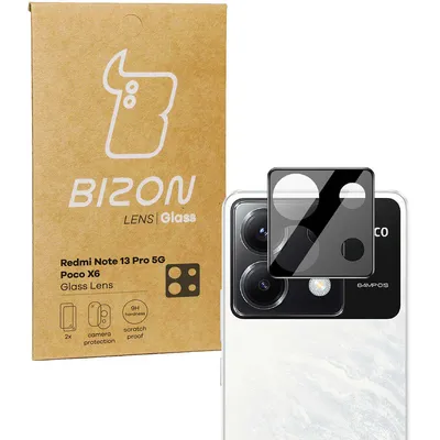 Produktbild von Bizon Glaslinse für Xiaomi Poco X6 / Redmi Note 13 Pro 5G, 2 Stück