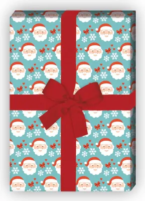 Produktbild von Weihnachtsmann Geschenkpapier Set 4 Bogen, Dekorpapier zum Weihnachtsfest - G8492, 32 x 48cm