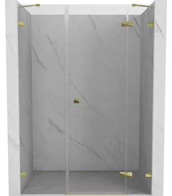 Obrázek produktu pro Mexen Lunar sprchové dveře pravé otočné 130 cm, transparentní, zlaté - 834S-130-050-50-00-P