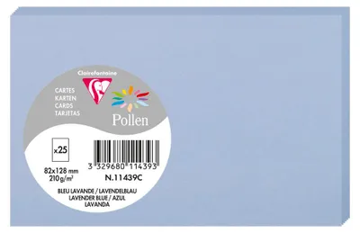 Produktbild von Clairefontaine 11439C, Standard-Grußkarte, Lavendel, 210 g/m², 128 mm, 82 mm, Frankreich